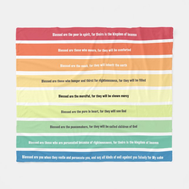 Cobertor De Velo Beatitudes Fleece Blanket (Frente (Horizontal))