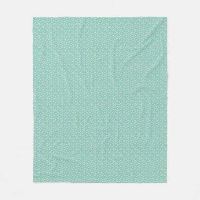 Cobertor De Velo Beautiful blue hearts fleece blanket (Frente)