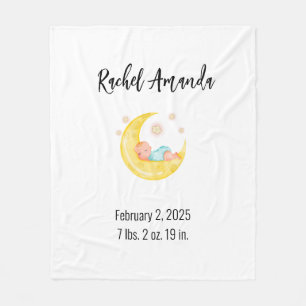 Cobertor De Velo Bebê adormecido bonito na lua e estrelas