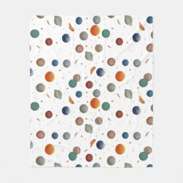 Cobertor De Velo Bebê de Planetas Pintados