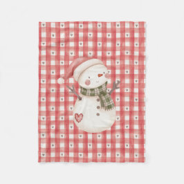 Cobertor De Velo Bebê Fléece Blanket com Watercolor Snowman