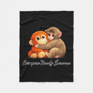 Cobertor De Velo Bebê macaco fofo soco pelúcia abraçando Bebê macac