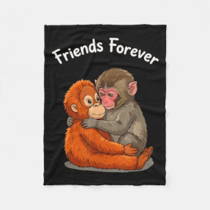 Cobertor De Velo Bebê macaco soco & orangotango amigos para sempre