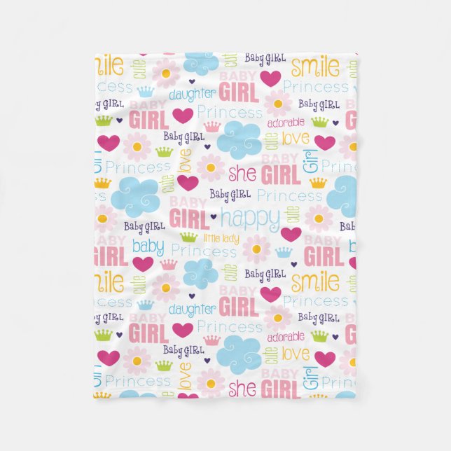 Cobertor De Velo Bebê Menina (Frente)