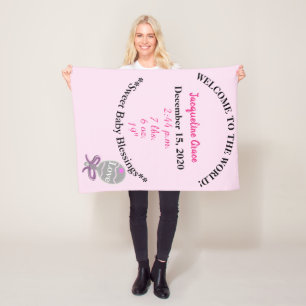 Cobertor De Velo Bebê Menina Rosa Bovinos Flores