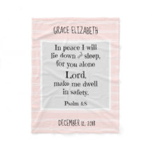 Bebê Personalizado, com Oração Noturna (Salmo 4:8)