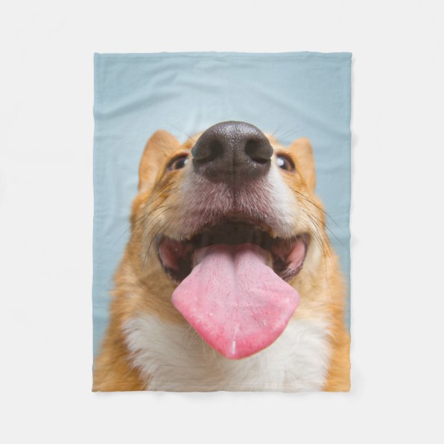 Cobertor De Velo Bebês Mais Pobres | Língua Corgi (Frente)