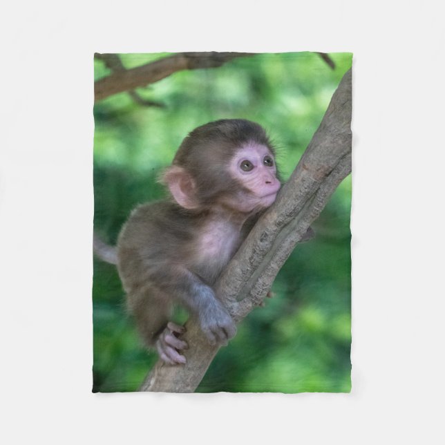Cobertor De Velo Bebês Mais Pobres | Macaco Bebê (Frente)