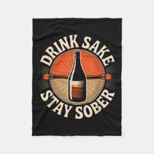 Cobertor De Velo Bebida Divertida Sake Fique Sóbrio Humor Japonês V