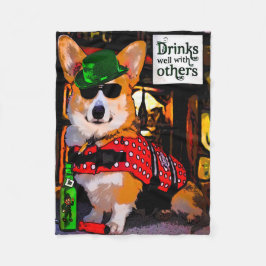 Cobertor De Velo Bebidas bem com outro Corgi