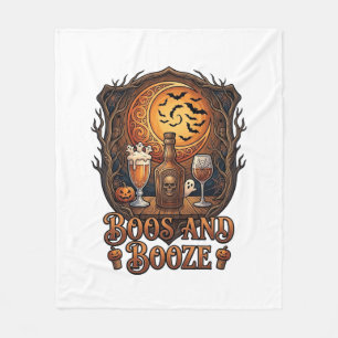 Cobertor De Velo Bebidas Booze Halloween Caveira Garrafa Cerveja Vi