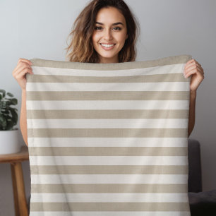 Cobertor De Velo Beige and Ivory Stripes Decoração moderna do est