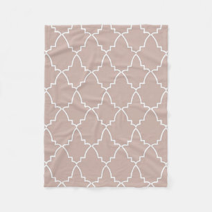 Cobertor De Velo Beige Marroquino Lattice Pattern