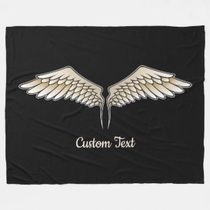 Cobertor De Velo Beige Wings Flece Blanket