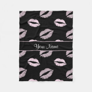 Cobertor De Velo Beijos do preto e do rosa