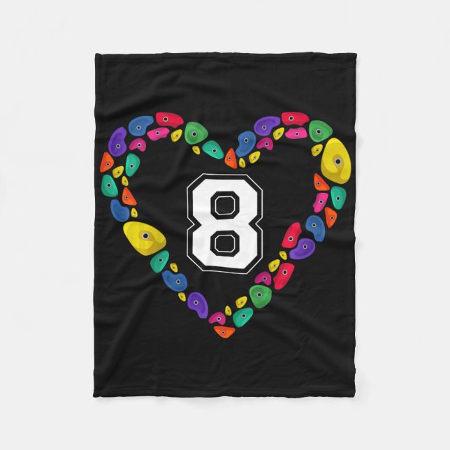 Cobertor De Velo Being 8 Rocks Rock Climbing 8th Birthday Party  (Frente)