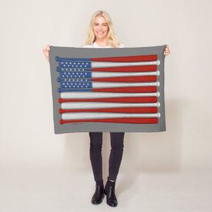 Cobertor De Velo Beisebol América (EUA) Fleece Blanket