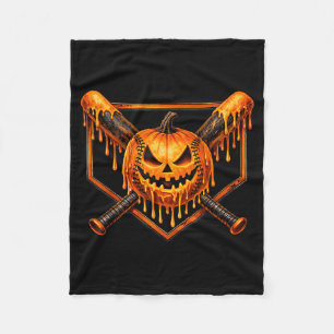 Cobertor De Velo Beisebol Drip Abóbora Assustador Fantasma Hallowee