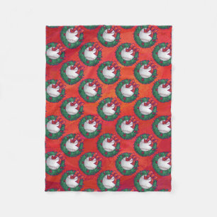 Cobertor De Velo Beisebol em Wreath em Vermelho