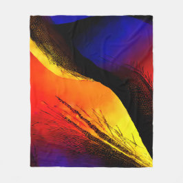 Cobertor De Velo Bela Abstrato de Arte em Fundo Escuro