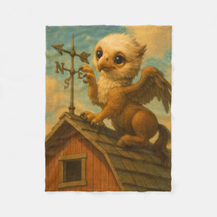 Cobertor De Velo Bela arte de fantasia engraçada hippogriff de olho