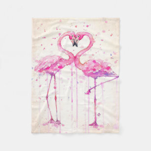 Cobertor De Velo Bela Casal Flamingo Love Impressão Art