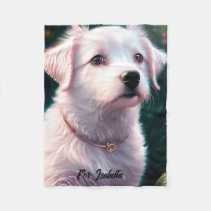 Cobertor De Velo Bela Coleção De Cão E Rosa