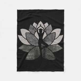Cobertor De Velo Bela Flor de Lótus Yoga Espiritual