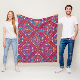 Cobertor De Velo 🤩 Bela Marrom e Turquesa Azulejos,