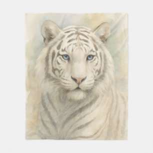 Cobertor De Velo Bela Selvagem Majestoso Tigre Branco de Bengala