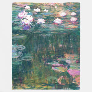 Cobertor De Velo Belas artes de Monet da lagoa do lírio de água