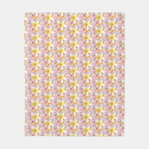 Cobertor De Velo Belas Flores de Frangipani Plumeria Pastel