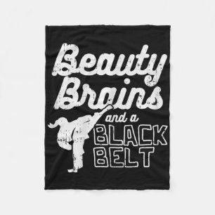 Cobertor De Velo Beleza Cérebro Negra Menina Ponytail Kick Taekwo