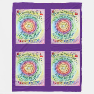 Cobertor De Velo Beleza na vida Cancer Poem Art Soft Fleece Blanket