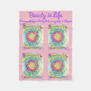 Cobertor De Velo Beleza na vida Cancer Poem Soft Fleece Blankets