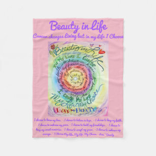 Cobertor De Velo Beleza na vida Cancer Poem Soft Fleece Blankets