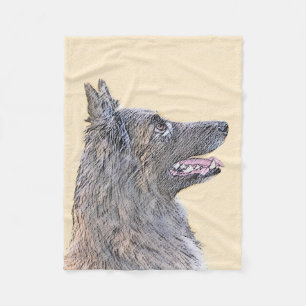 Cobertor De Velo Belgian Tervuren Painting - Cute Original Dog Art