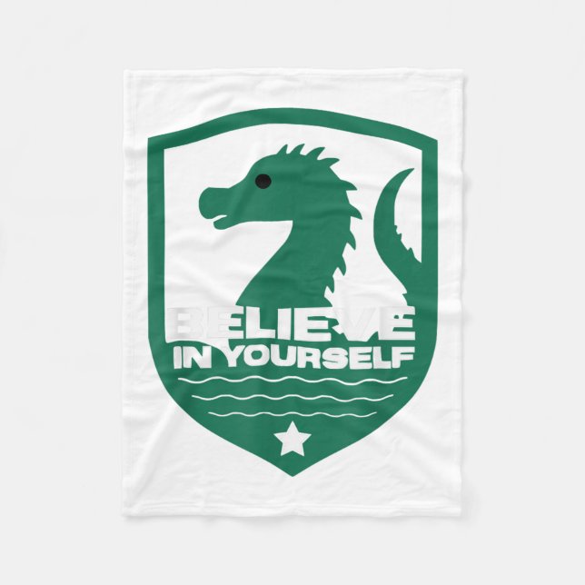 Cobertor De Velo Believe In Yourself Funny Motivational Loch Ness M (Frente)