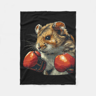 Cobertor De Velo Belo Costume De Boxer De Hamster Com Luvas De Boxi