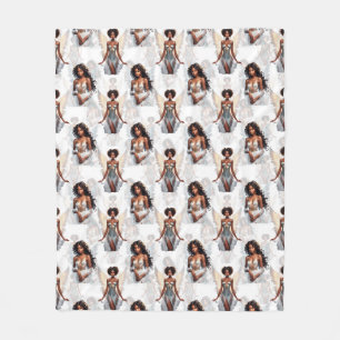 Cobertor De Velo Belo Design de Padrão de Anjos Meninas Negras 