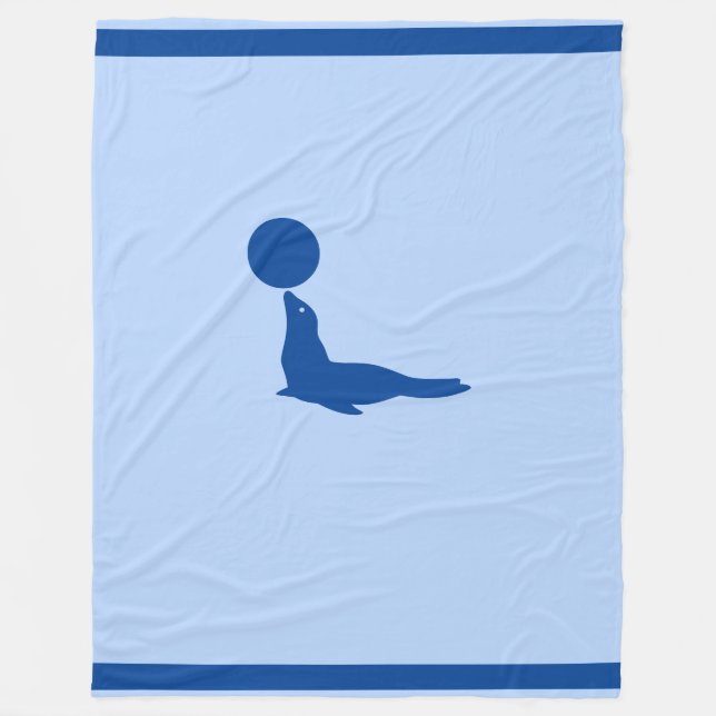 Cobertor De Velo Belo Leão-Marinho e Bola (Frente)