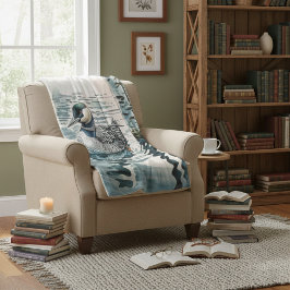 Cobertor De Velo belo leão sobre a água em aquarela