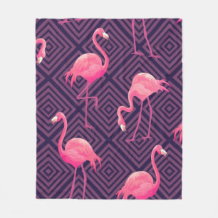 Cobertor De Velo Belo padrão tropical sem costura com flam rosa