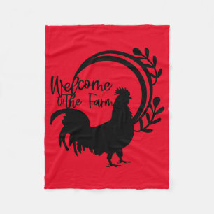 Cobertor De Velo Bem-vindo ao Fazenda Rooster