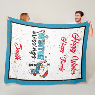 Cobertor De Velo Bênçãos do inverno Personalizam