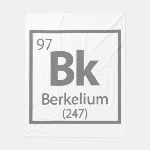 Cobertor De Velo Berkelium - Mesa periódica da ciência de Berkele
