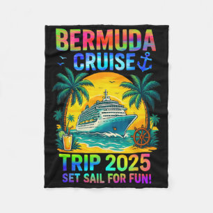 Cobertor De Velo Bermuda Cruise Squad 2025 Família Aventura Mar Mat