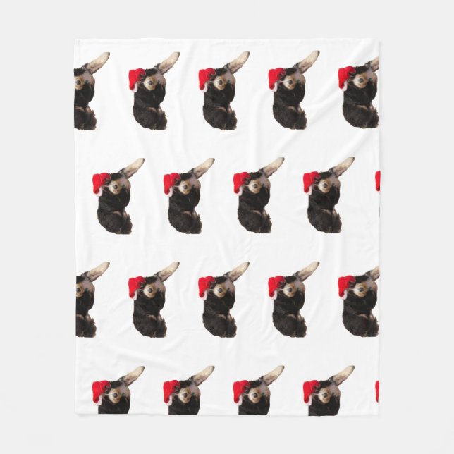 Cobertor De Velo Bernedoodela festiva e fofa vestindo um chapéu de  (Frente)