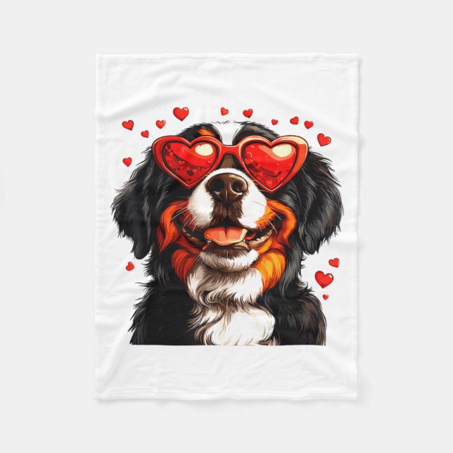 Cobertor De Velo Bernese Mountain Cute Berner Dog Lover Valentines  (Frente)