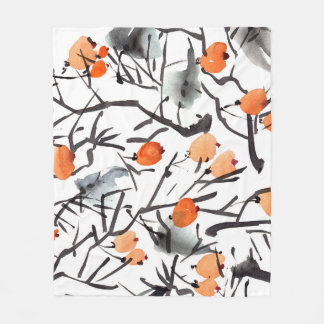 Cobertor De Velo Berries de Tinta de Água Deixa Ilustração